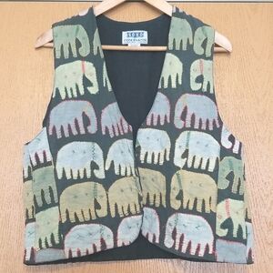 Vintage Soho Compagnie cotton embroidered vest. Women's size S.